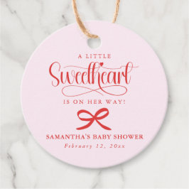 A little sweetheart Valentines girl baby shower Geschenkanhänger