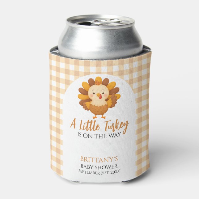 A Little Turkey Baby Shower Thanksgiving Dosenkühler (Kanne Vorderseite)
