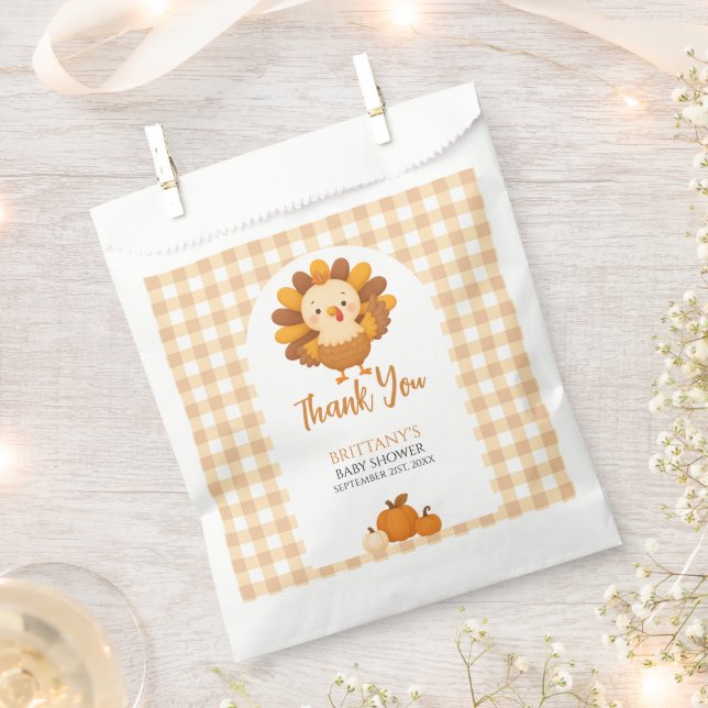 A Little Turkey Baby Shower Thanksgiving Geschenktütchen (Ausgeschnitten)