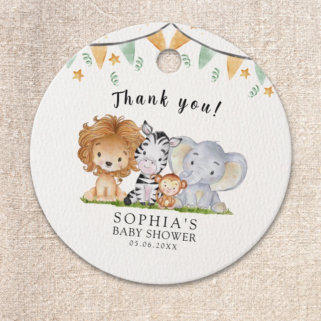 A Little Wild One Safari Animals Geschenkanhänger (Von Creator hochgeladen)