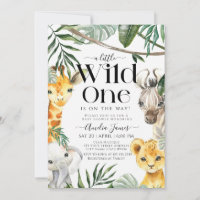 A Little Wild One Safari Jungle Animal Baby Shower