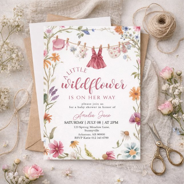 a little wildflower baby shower einladung (Von Creator hochgeladen)