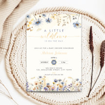 A Little Wildflower Baby Shower Invitation Spring