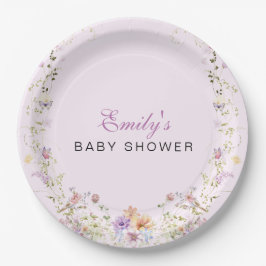 A Little Wildflower Baby Shower Pappteller