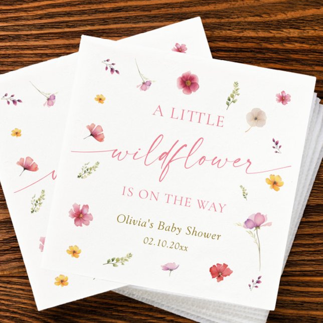 A Little Wildflower Baby Shower  Serviette (Von Creator hochgeladen)