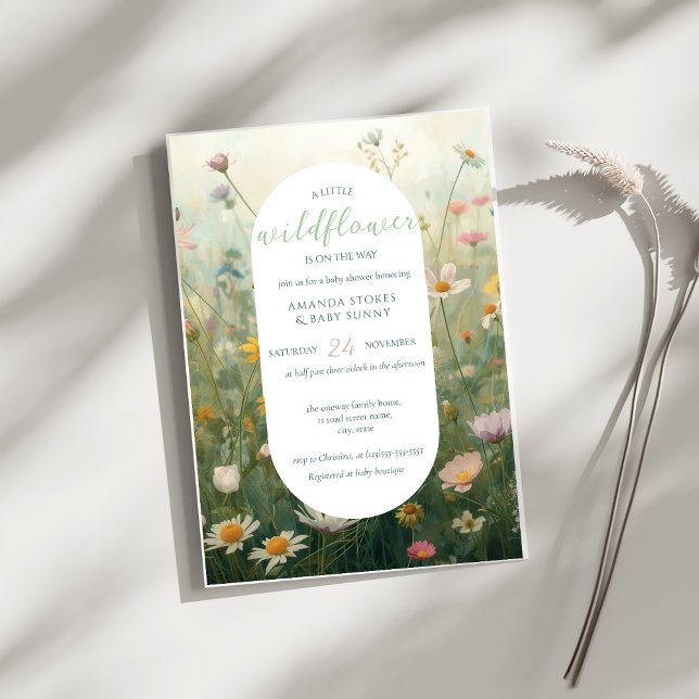A Little Wildflower Girl Boho Baby Shower Einladung (Von Creator hochgeladen)