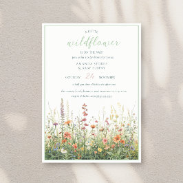 A Little Wildflower Girl Boho Baby Shower Einladung