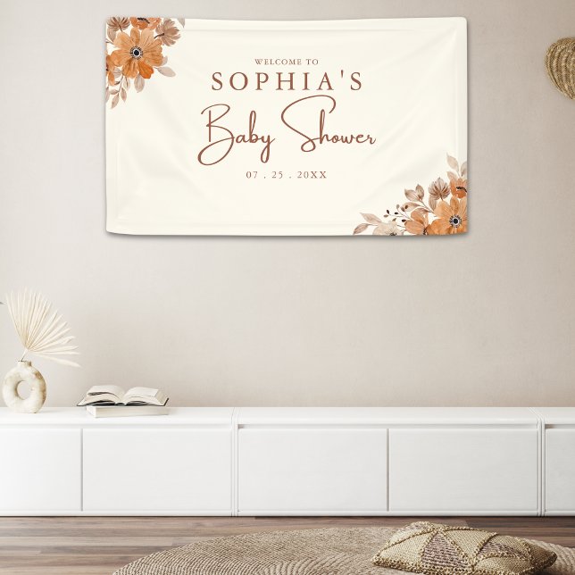 A Little Wildflower is on The Way Girl Baby Shower Banner (Von Creator hochgeladen)