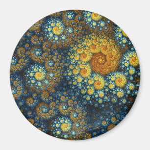 "a.lone" Blue Bio Spiral Fraktal Magnet