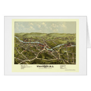 À l'ouest, carte panoramique de RI - 1877