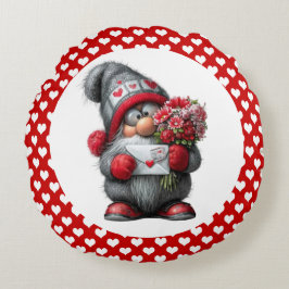 "A Love Note for You" Valentine Gnome Rundes Kissen
