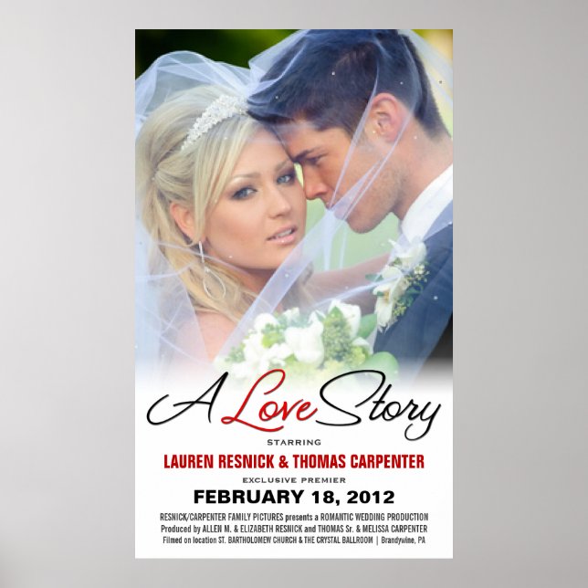 A Love Story - Poster photo Mariage (Devant)
