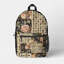 A Lovely Blend of Flowers and Motif Design Bedruckter Rucksack