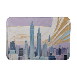 A Lunar Cityscape Badematte