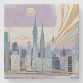 A Lunar Cityscape Steinuntersetzer