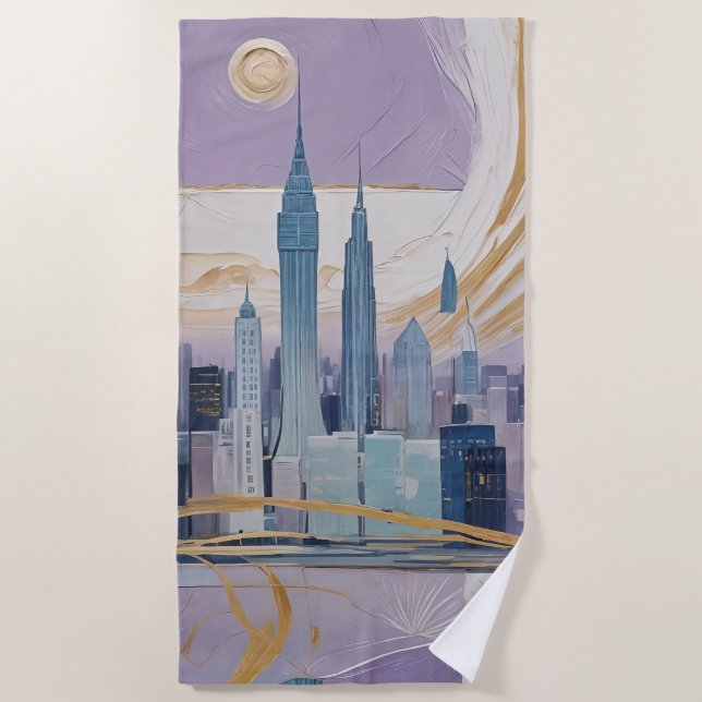 A Lunar Cityscape Strandtuch (Vorderseite)