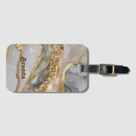 A luxurious gold and white marble background gepäckanhänger