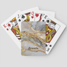 A luxurious gold and white marble background spielkarten