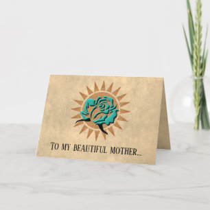 "À ma belle mère" Carte de fête des mères avec Ros