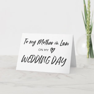 À ma belle-mère sur ma carte de mariage