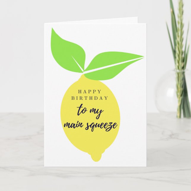 À ma carte d'anniversaire principale Squeeze (Devant)