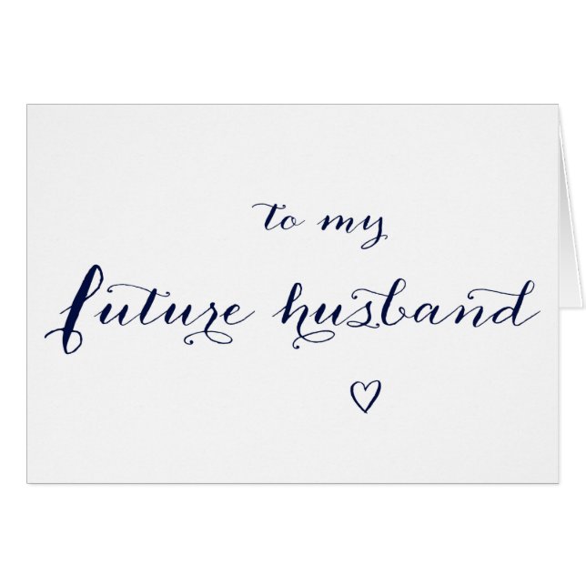 À ma carte de jour du mariage de futur mari (Devant horizontal)