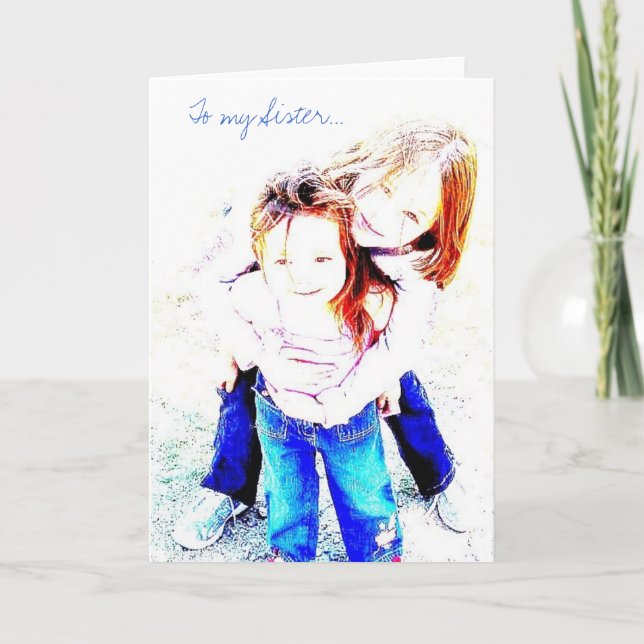 À ma carte de voeux de soeur (Devant)