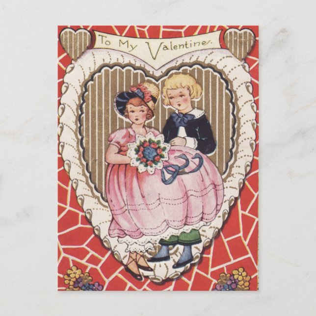 À ma carte postale rétro Valentine-Edwardian pour  (Devant)