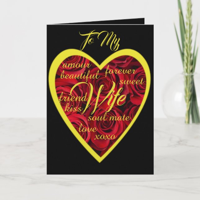 À ma femme belle carte de mots (Devant)