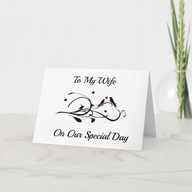 À MA **FEMME** JOLI ANNIVERSAIRE AVEC CARTE D'AMOU (Devant)