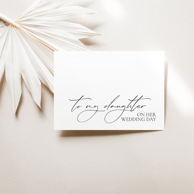 "À ma fille le jour de son mariage" Carte de messa (Créateur téléchargé)