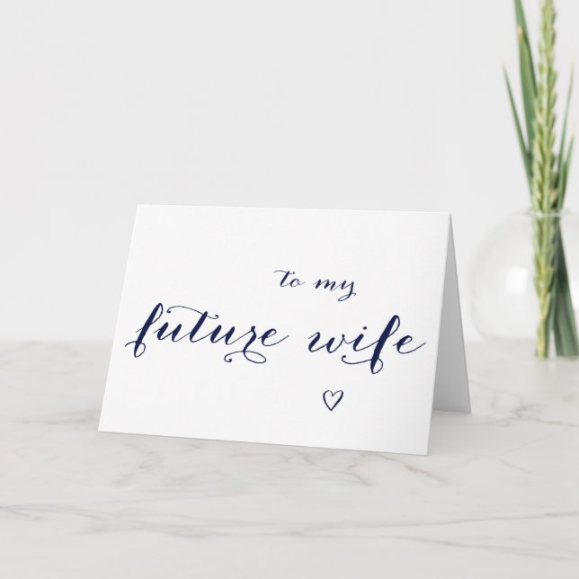 À ma future carte de jour de mariage de femme (Devant)