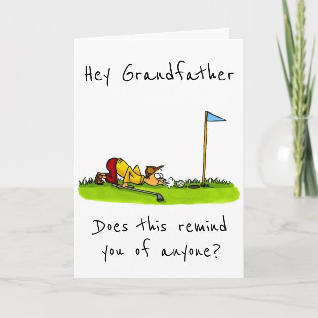 À MA * GRAND-FATER DE GOLFING* SUR VOTRE CARTE D'A (Devant)