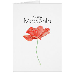 À ma Macushla (Darling) avec le beau pavot rouge