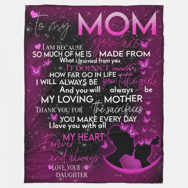 à ma mère couverture de fille, couverture pour mam (Devant)