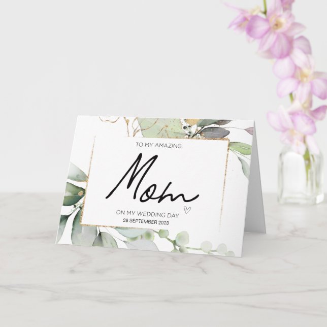À Ma Mère Mariage Merci Pour Les Mariées Carte Mèr (Orchidée)