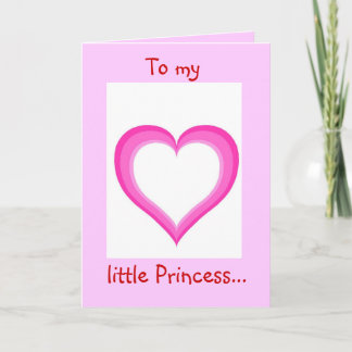 À ma petite princesse - carte de voeux