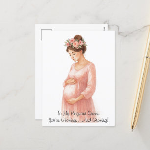À ma reine enceinte - Elégante carte postale de va