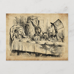 A Mad Tea-Party (1865) von John Tenniel Postkarte
