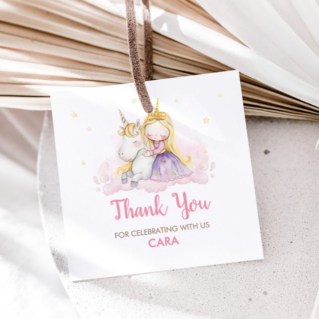 A Magical Day Unicorn Birthday Party  Geschenkanhänger (Unicorn Baby Shower Favor Tags)