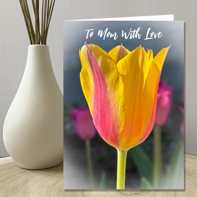 À maman Magnifique Tulip Carte de voeux de fête de (Créateur téléchargé)