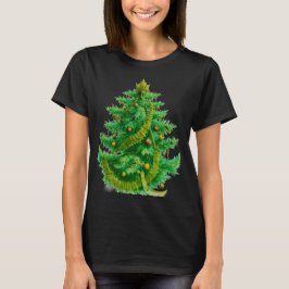 A Mandelbrot Christas Tree With Red & Green Bulbs T-Shirt