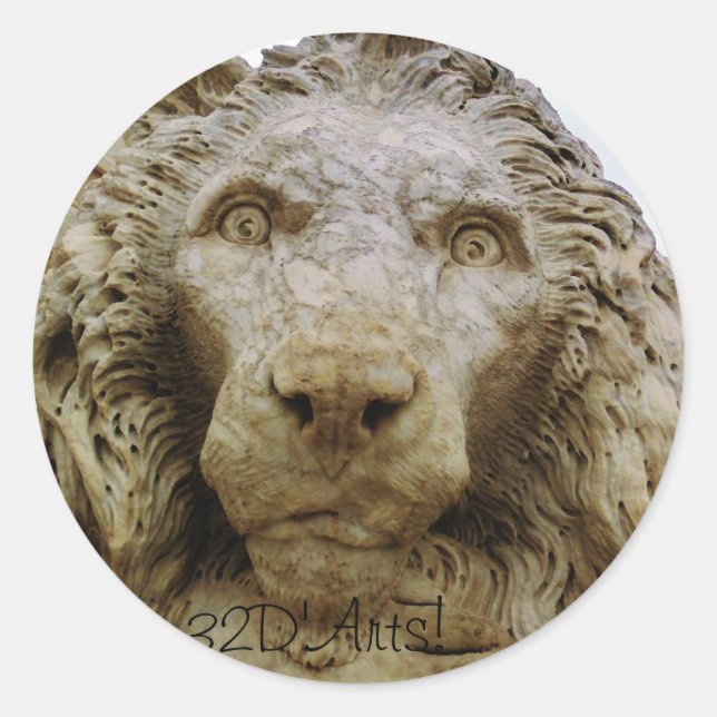 A Massa Lion Runder Aufkleber (Vorderseite)