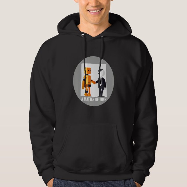 A Matter Of Time Robot and Human Shaking Hands Hoodie (Vorderseite)