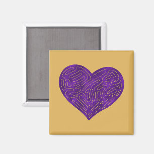 A-MAZE-HERZ (LILA) MAGNET
