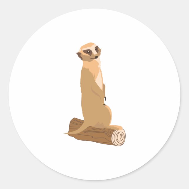 A Meerkat Runder Aufkleber (Vorderseite)