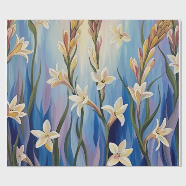 A Melody in Blue and Pink Geschenkpapier (Flach)