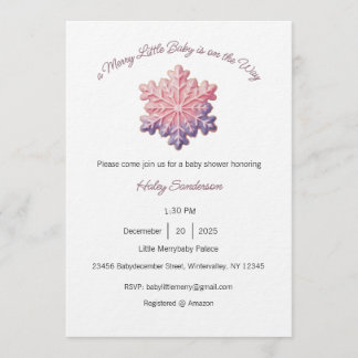 A Merry Little Baby is on the Way Invitation Einladung