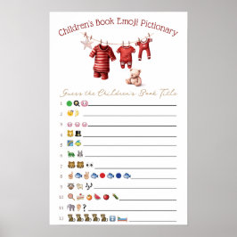 A Merry Little Baby Shower Baby Shower Game Poster