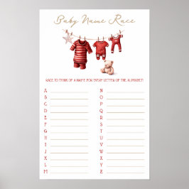 A Merry Little Baby Shower Baby Shower Game Poster